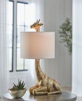 Tampa Furniture Outlet Lutz - Ashley Furniture - Ferrison Lighting - Poly Table Lamp (1/CN) / Gold Finish - L317004